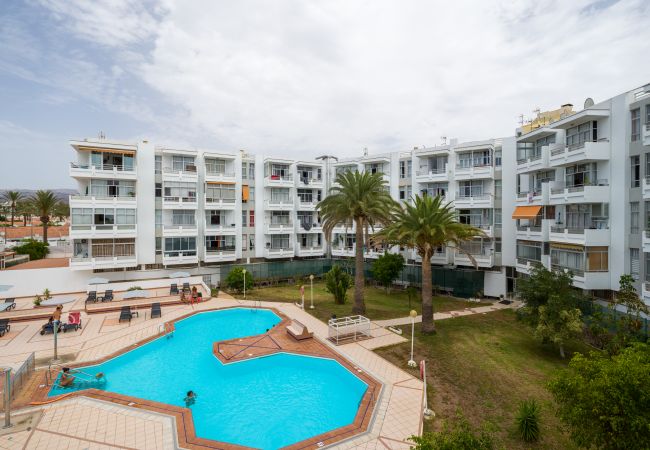 apartamento playa del inglés en gran canaria con piscina