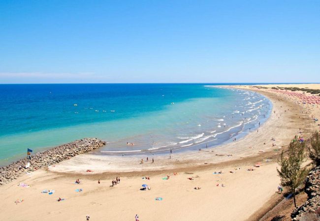 ansichten von playa del ingles auf gran canaria