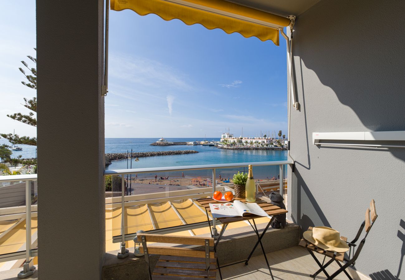 terrace in front of the sea Beach Mogán