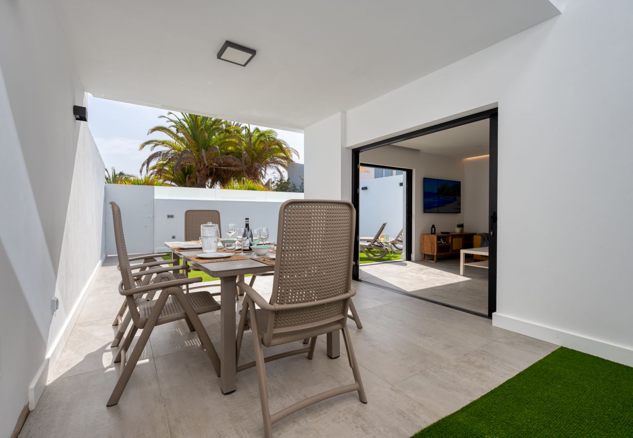 Nice terrace of a renovated house in Maspalomas